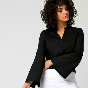 Poplin button down blouse